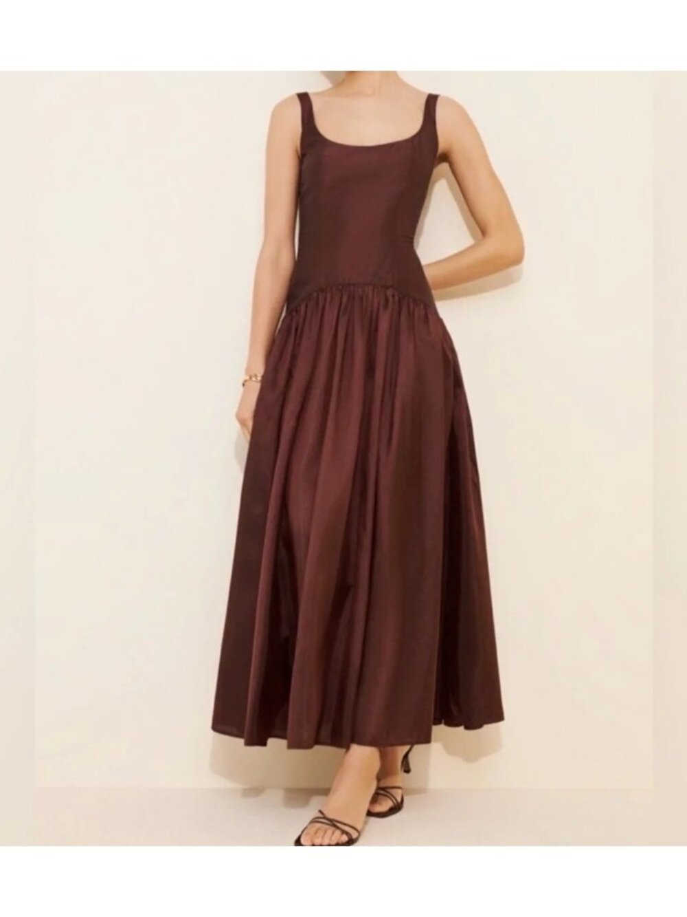 Free People Hutch The Ridge Maxi Dress Formal Garden Elegant Chocolate Womens 12